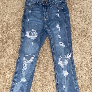 Hollister ripped skinny jeans